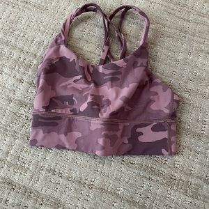 Lululemon pink camo sports bra